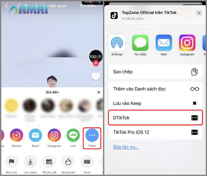 DTikTok - App tải video TikTok không logo trên Iphone phổ biến