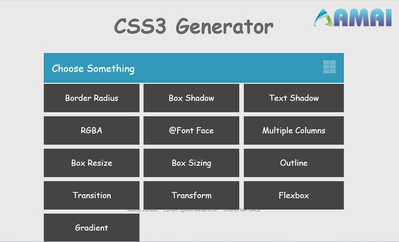 Công cụ thiết kế website chuyên nghiệp CSS3 Generator