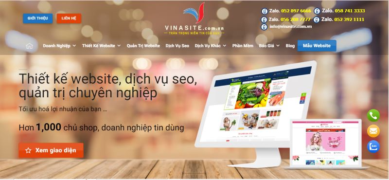 Công ty thiết kế website tại Hà Nội Vinasite