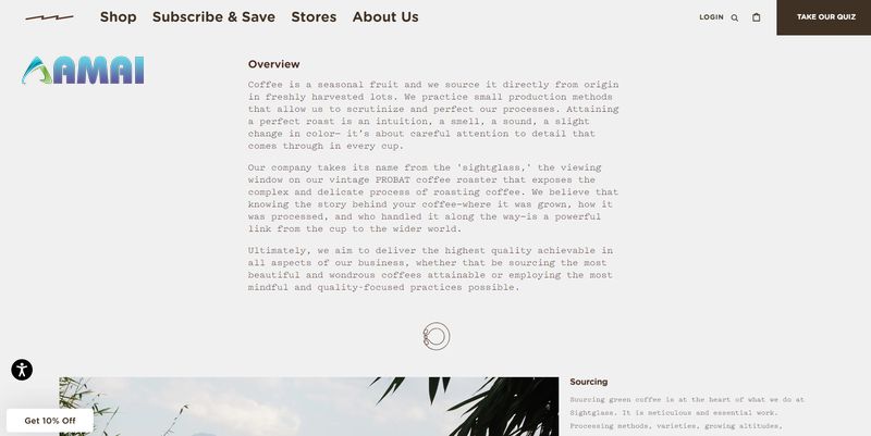 Trang giới thiệu chi tiết trong thiết kế Website quán Cà phê