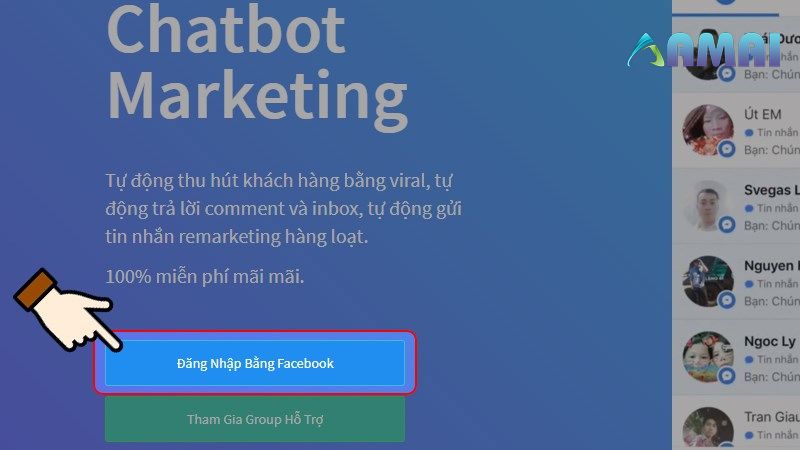 Cách tạo chatbot fanpage Facebook với web ahachat siêu nhanh