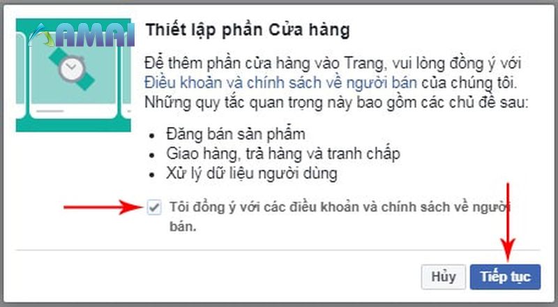 Điền các thông tin được yêu cầu và đồng ý các điều khoản