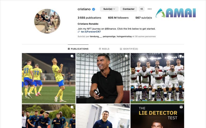 Ronaldo - người có lượt follow nhiều nhất Instagram