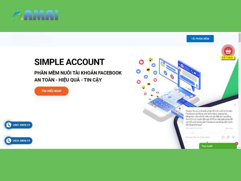 App tăng tương tác Facebook Simple Account