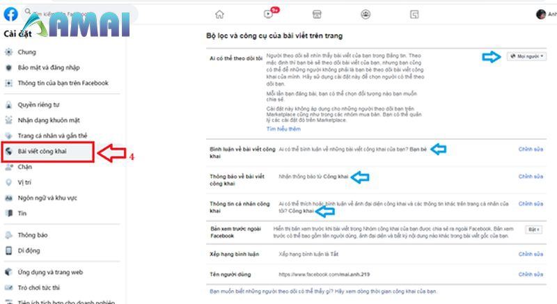 Cách bật chế độ công khai trên Facebook bằng máy tính vô cùng đơn giản