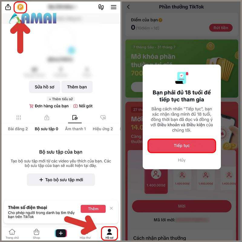Mời bạn bè tham gia cách kiếm tiền trên tiktok bằng cách xem video