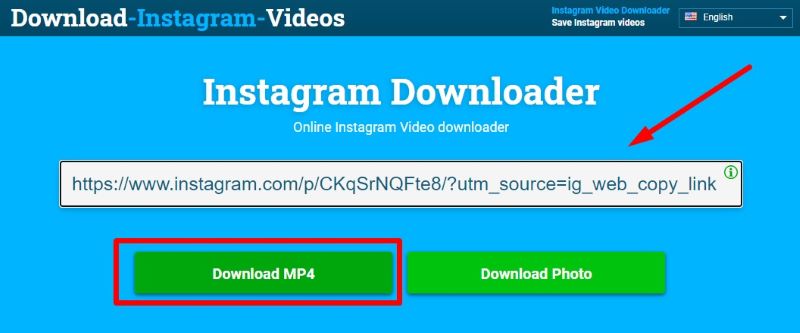 Ấn “Download MP4”