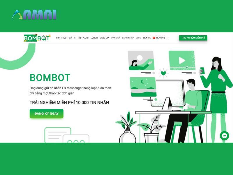 Bombot - Ứng dụng gửi tin nhắn hàng loạt trên Fanpage