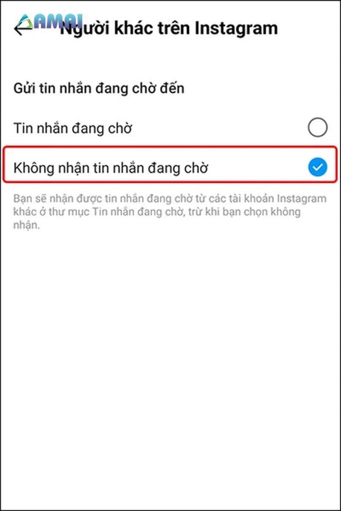 Cách chặn tin nhắn chờ trên ứng dụng instagram bằng điện thoại