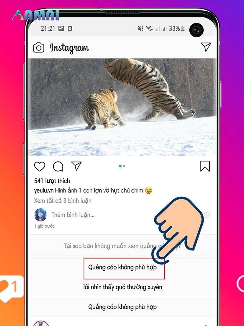 Tắt quảng cáo Instagram ngay trên trang chủ