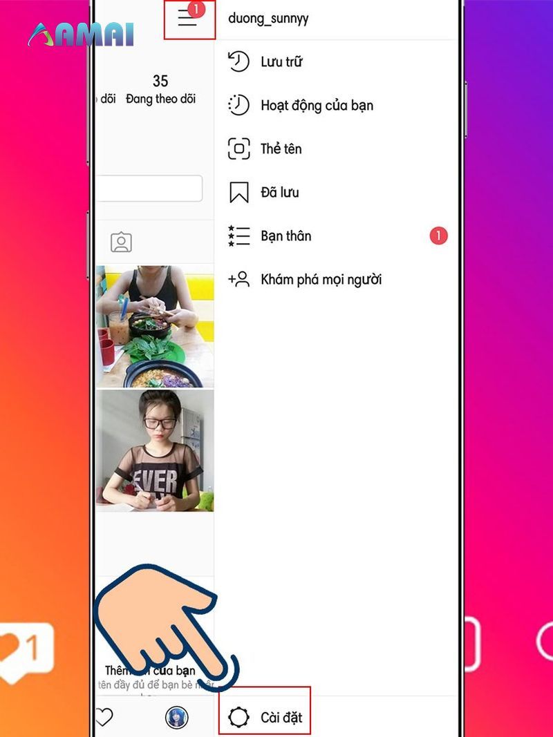 Tắt quảng cáo Instagram trong cài đặt