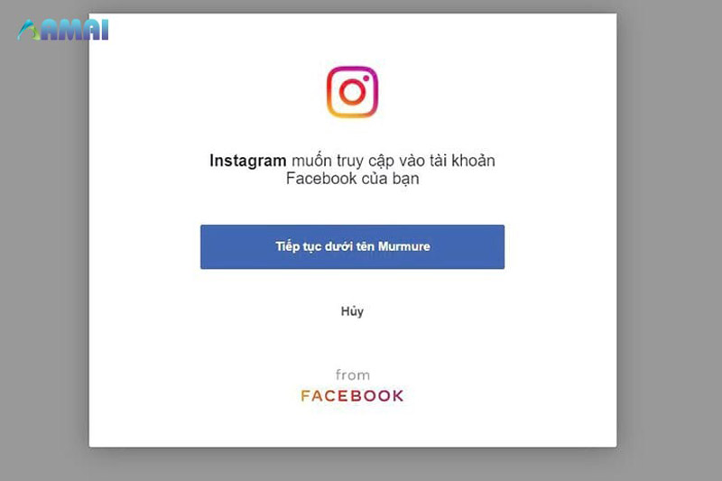 Cấp quyền truy cập cho nền tảng Instagram - Cách liên kết Instagram với Facebook
