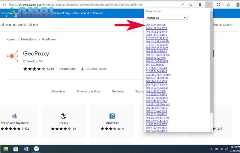 Chọn một IP bất kỳ