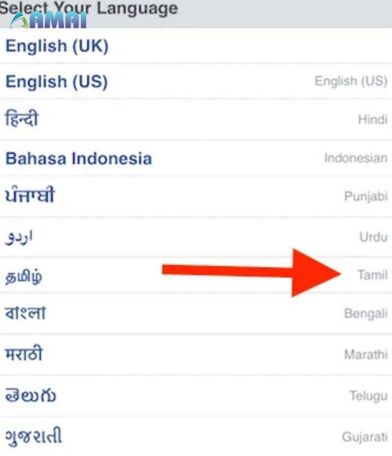Chỉnh sang tiếng Tamil