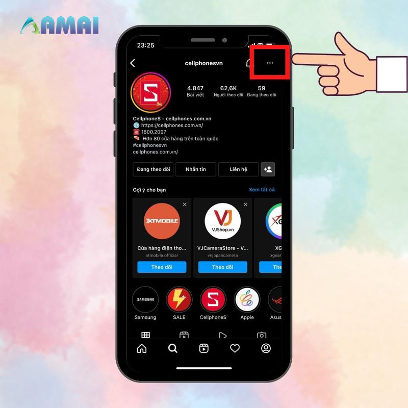 Cách copy link instagram của người khác