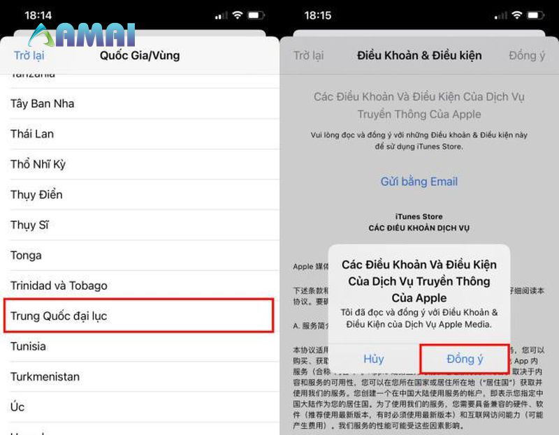 Đổi vùng sang Trung Quốc để tải TikTok trên iphone