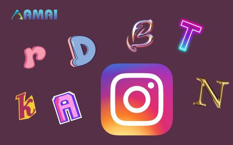 Những font chữ Instagram mặc định của hệ thống