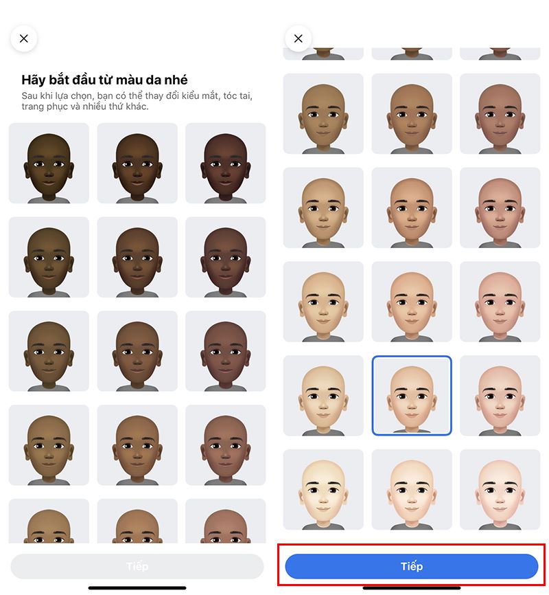 Bắt đầu tạo emoji Facebook từ màu da 