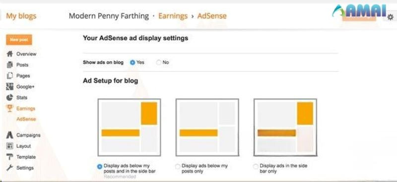 Chỉ định nơi để hiển thị quảng cáo - Cách đặt quảng cáo Google Adsense trên blogger