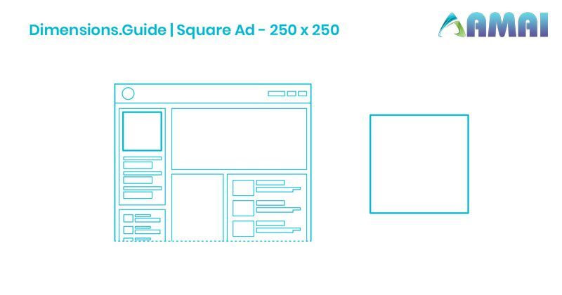 Kích thước quảng cáo Adsense hình vuông 250 × 250