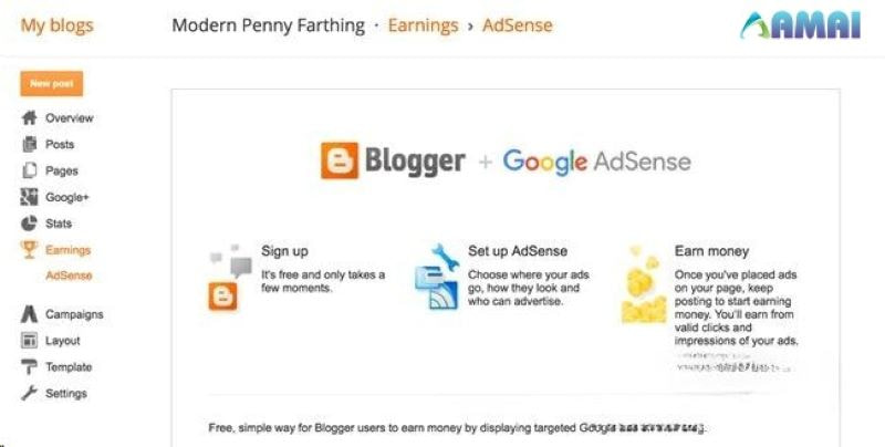 Liên kết tài khoản Adsense cùng với tài khoản blogger - Cách đặt quảng cáo Google Adsense trên blogger 