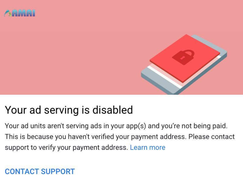 Thông báo Disabled Ad Serving khiến quảng cáo Google Adsense bị tắt