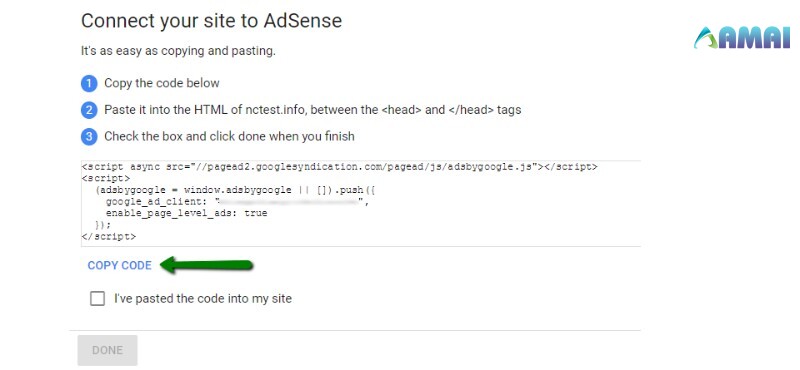 code Adsense