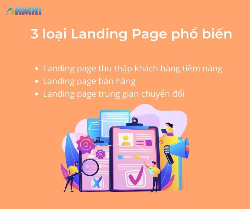 Ba loại landing page phổ biến và tính ứng dụng của từng loại