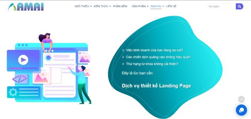 Dịch vụ thiết kế Landing Page của AMAI Agency có gì