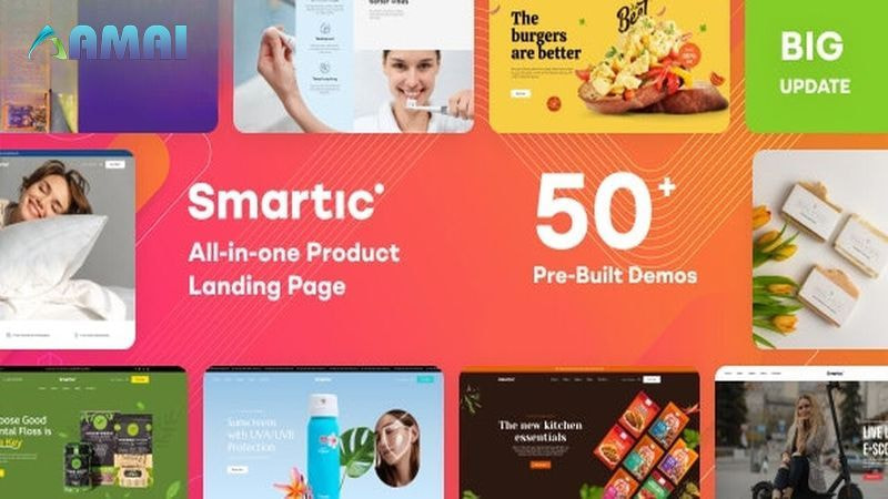 Theme landing page mới Smartic