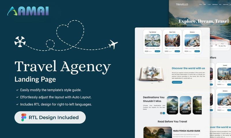 Travel Agency  - theme landing page miễn phí
